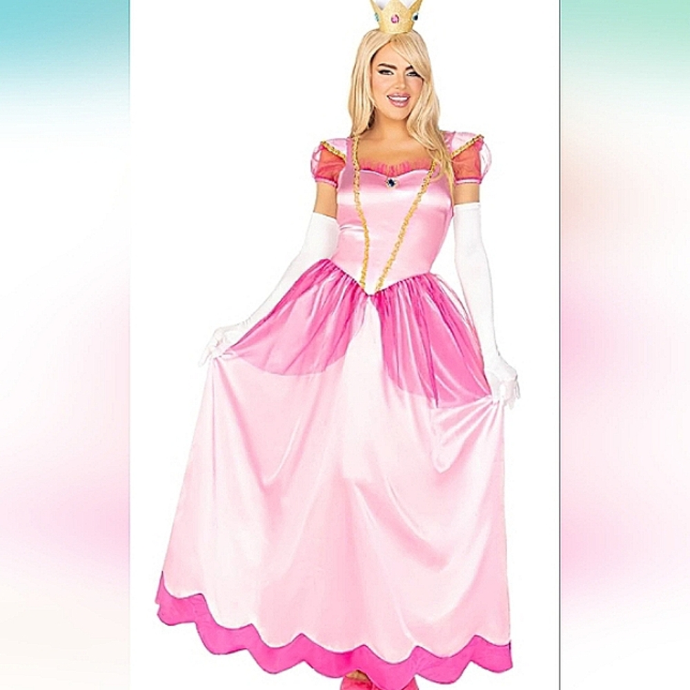 CLASSIC Princess Satiny Halloween Costume Maxi Dress NWT - Picture 7 of 13